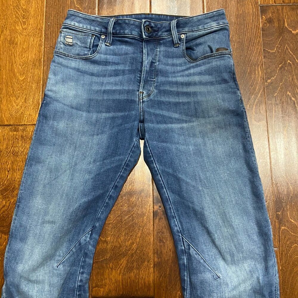 G-Star Raw 3D Slim Arc Cut Denim Stretch Blue Jeans Men's Size 30W x 30L - Picture 3 of 11